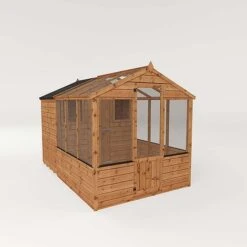Waltons 10 X 6 Wooden Greenhouse And Garden Shiplap Storage Shed Combi -PlantHub Shop 004 001 00252011