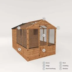 Waltons 10 X 6 Wooden Greenhouse And Garden Shiplap Storage Shed Combi -PlantHub Shop 004 001 0025202