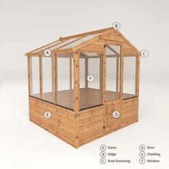 Waltons 6 X 6 Traditional Wooden Shiplap Tongue And Groove Greenhouse -PlantHub Shop 004 003 00022010
