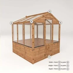 Waltons 6 X 6 Traditional Wooden Shiplap Tongue And Groove Greenhouse -PlantHub Shop 004 003 0002205
