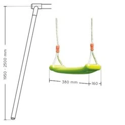 Soulet Plastic Swing Seat -PlantHub Shop 004002 VISUEL DIM PRODUIT