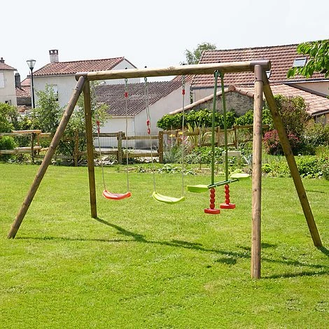 Soulet Pacco Wooden Swing Set 3 Soulet Pacco Wooden Swing Set