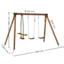 Soulet Pacco Wooden Swing Set 16 Soulet Pacco Wooden Swing Set -PlantHub Shop 004494 VISUEL DIM PRODUIT
