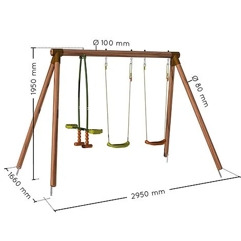 Soulet Pacco Wooden Swing Set 7 Soulet Pacco Wooden Swing Set - Image 5