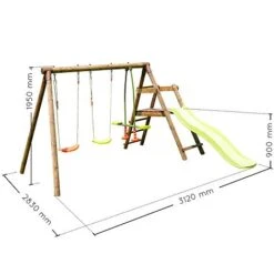 Soulet Figue Climbing Frame With Swings And Slide -PlantHub Shop 004505 VISUEL DIM PRODUIT