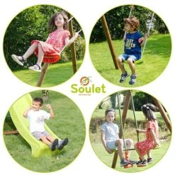 Soulet Violette Wooden Swing Set With Slide -PlantHub Shop 004506 ZOOM Agres