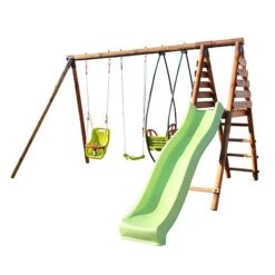 Soulet Colza Wooden Swing Set With Slide -PlantHub Shop 004510 DET 01
