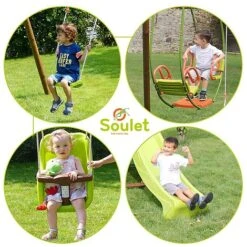 Soulet Colza Wooden Swing Set With Slide -PlantHub Shop 004510 ZOOM Agres