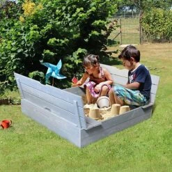 Soulet Sandpit With Folding Benches 120 X 120cm -PlantHub Shop 004527 AMB 02