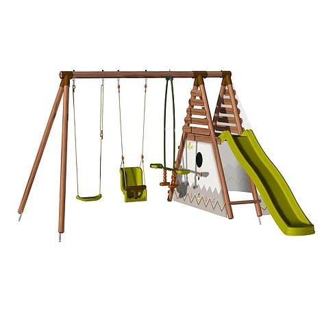 Soulet Camelia Wooden Swing Set With Slide 9 Soulet Camelia Wooden Swing Set With Slide - Image 7