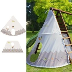 Soulet Camelia Wooden Swing Set With Slide 24 Soulet Camelia Wooden Swing Set With Slide -PlantHub Shop 004636 ZOOM 05 tipi