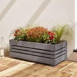Cerland Geteborg Outdoor Rectangular Wooden Planter 91cm
