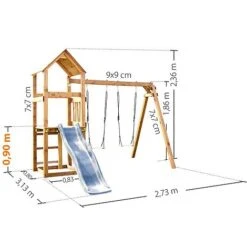 Noumea Climbing Frame Playground Set -PlantHub Shop 004876 VISUEL DIM PRODUIT