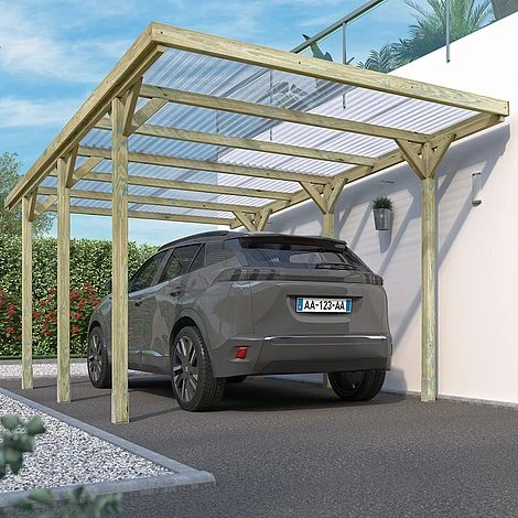 Cerland Jean Wooden Carport 3 X 5m 3 Cerland Jean Wooden Carport 3 X 5m