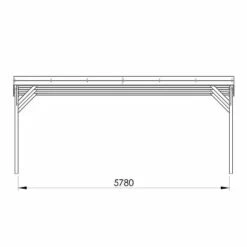 Cerland Jean Double Wooden Carport 6 X 5m -PlantHub Shop 004920 Carport 2 Voitures Jean Forest Style schema2