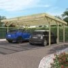 Cerland Jean Double Wooden Carport 6 X 5m -PlantHub Shop 004920 AMB HD