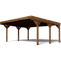 Cerland Victor Double Wooden Carport 6 X 5m -PlantHub Shop 004925