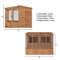 Waltons 8 X 8 Wooden Shiplap Tongue And Groove Greenhouse And Combi Garden Storage Shed 29 Waltons 8 X 8 Wooden Shiplap Tongue And Groove Greenhouse And Combi Garden Storage Shed -PlantHub Shop 005 00012014