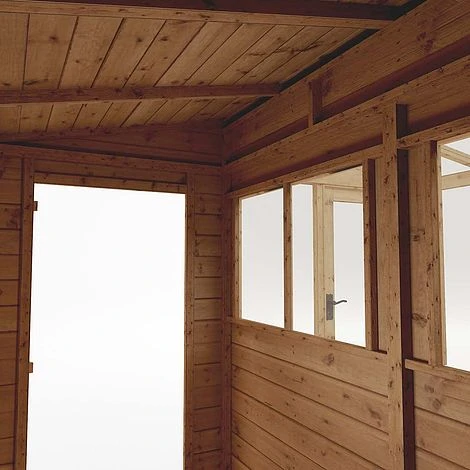 Waltons 8 X 8 Wooden Shiplap Tongue And Groove Greenhouse And Combi Garden Storage Shed 10 Waltons 8 X 8 Wooden Shiplap Tongue And Groove Greenhouse And Combi Garden Storage Shed - Image 8