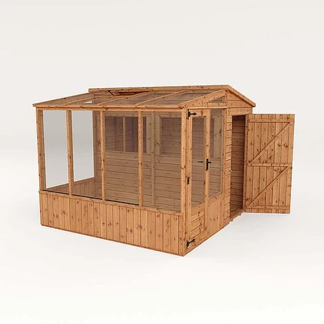 Waltons 8 X 8 Wooden Shiplap Tongue And Groove Greenhouse And Combi Garden Storage Shed 6 Waltons 8 X 8 Wooden Shiplap Tongue And Groove Greenhouse And Combi Garden Storage Shed - Image 4