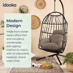 Idooka Rattan Hanging Garden Egg Chair -PlantHub Shop 0220Lifestyle20 20Modern20Design