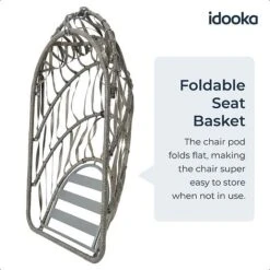 Idooka Rattan Hanging Garden Egg Chair -PlantHub Shop 0320Foldable