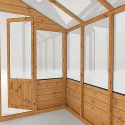 Waltons 8 X 4 Traditional Lean To Wooden Shiplap Tongue And Groove Greenhouse -PlantHub Shop 04GREENLEAN0804 V220Detail20002