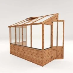 Waltons 8 X 4 Traditional Lean To Wooden Shiplap Tongue And Groove Greenhouse -PlantHub Shop 04GREENLEAN0804 V220Perspective20002