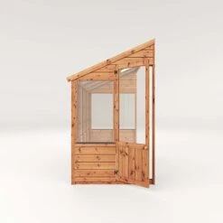Waltons 8 X 4 Traditional Lean To Wooden Shiplap Tongue And Groove Greenhouse -PlantHub Shop 04GREENLEAN0804 V220Side