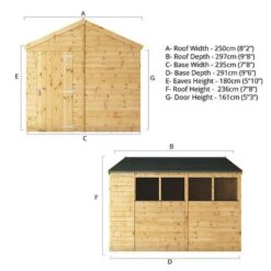 Waltons 10' X 8' Outdoor Tongue & Groove Repositionable Garden Shiplap Storage Shed 22 Waltons 10' X 8' Outdoor Tongue & Groove Repositionable Garden Shiplap Storage Shed -PlantHub Shop 10x8 Shiplap Apex Modular Spec Drawing