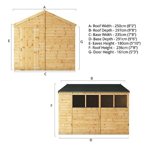 Waltons 10' X 8' Outdoor Tongue & Groove Repositionable Garden Shiplap Storage Shed 12 Waltons 10' X 8' Outdoor Tongue & Groove Repositionable Garden Shiplap Storage Shed - Image 10