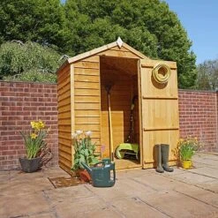 5 X 3 Waltons Overlap Apex Wooden Garden Shed 17 5 X 3 Waltons Overlap Apex Wooden Garden Shed -PlantHub Shop 120Propped20Alt20Angle20e32072