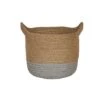 Geilo Jute Grey Lined Basket H27Cm D28Cm -PlantHub Shop 165313