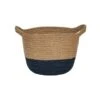 Geilo Jute Navy Lined Basket H27Cm D28Cm -PlantHub Shop 165343