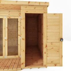 Waltons 10 X 8 Wooden Shiplap Tongue And Groove Contemporary Summerhouse With Side Shed 19 Waltons 10 X 8 Wooden Shiplap Tongue And Groove Contemporary Summerhouse With Side Shed -PlantHub Shop 20220812 SI 003 001 0022 Summerhouse DT Shiplap Pent 10x8 Shed Area Detail003