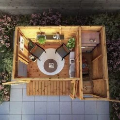 Waltons 10 X 8 Wooden Shiplap Tongue And Groove Contemporary Summerhouse With Side Shed 16 Waltons 10 X 8 Wooden Shiplap Tongue And Groove Contemporary Summerhouse With Side Shed -PlantHub Shop 20220816 SI 003 001 0022 Summerhouse DT Shiplap Pent 10x8 Shed Area W3 Aerial