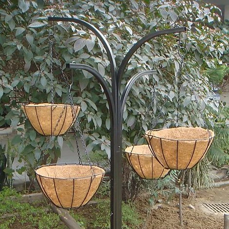Charlotte Hanging Basket Tree Cascade With 4 Baskets And Liners Included 6 Charlotte Hanging Basket Tree Cascade With 4 Baskets And Liners Included - Image 4