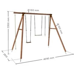 Soulet Galdar Wooden Swing Set 13 Soulet Galdar Wooden Swing Set -PlantHub Shop 215330 VISUEL DIM PRODUIT