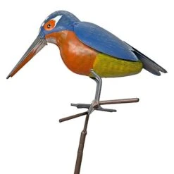Metal Kingfisher Garden Stake 1m Tall Outdoor Bird Ornament 14 Metal Kingfisher Garden Stake 1m Tall Outdoor Bird Ornament -PlantHub Shop 2454 2