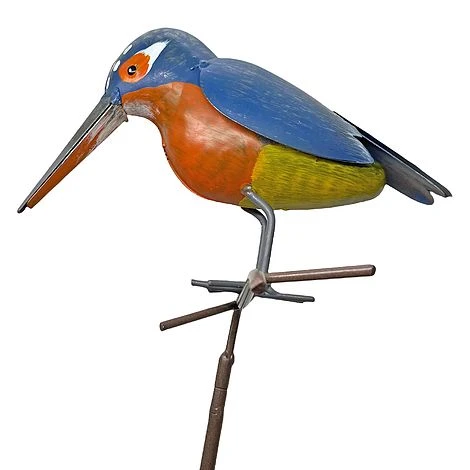 Metal Kingfisher Garden Stake 1m Tall Outdoor Bird Ornament 6 Metal Kingfisher Garden Stake 1m Tall Outdoor Bird Ornament - Image 4