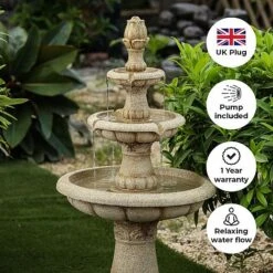 Versailles 3 Tier Fountain Garden Water Feature 10 Versailles 3 Tier Fountain Garden Water Feature -PlantHub Shop 3 tier