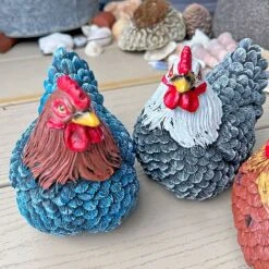 3 Chicken Garden Ornaments Hen Outdoor Animal Statues 13 3 Chicken Garden Ornaments Hen Outdoor Animal Statues -PlantHub Shop 3093S 7