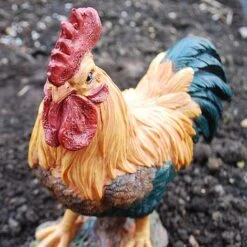 Standing Cockerel Bird Garden Animal Ornament -PlantHub Shop 3210S 2