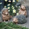 Set Of 3 Hedgehog Garden Animal Ornaments Outdoor Statues -PlantHub Shop 3439