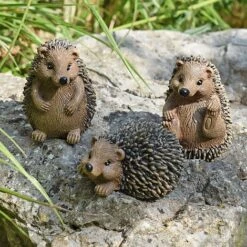 3 Hedgehog Garden Animal Ornaments Outdoor Wildlife Statues -PlantHub Shop 3440