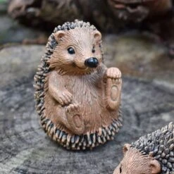3 Hedgehog Garden Animal Ornaments Outdoor Wildlife Statues -PlantHub Shop 3440 3