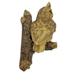 Wall Mountable Eagle Owl Bird On A Branch Garden Ornament -PlantHub Shop 3445 EAGLE 2