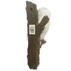 Wall Mountable Snowy Owl Bird On A Branch Garden Ornament -PlantHub Shop 3445 SNOW 3
