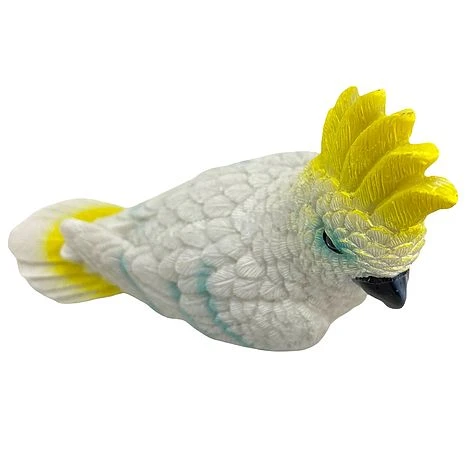Realistic Cockatoo Parrot Garden Bird Ornament 12cm Outdoor Statue 4 Realistic Cockatoo Parrot Garden Bird Ornament 12cm Outdoor Statue - Image 2