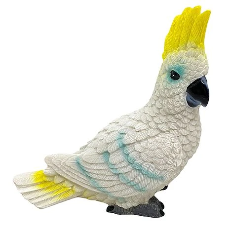 Realistic Cockatoo Parrot Garden Bird Ornament 12cm Outdoor Statue 3 Realistic Cockatoo Parrot Garden Bird Ornament 12cm Outdoor Statue